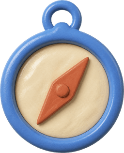 a clay compass