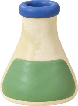 a clay laboratory flask