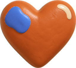 a clay heart
