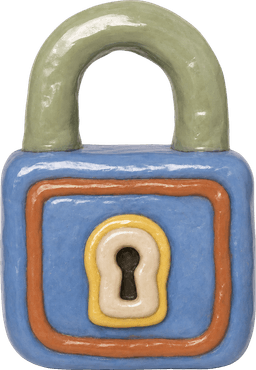 a clay padlock