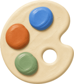 a clay painter's palette