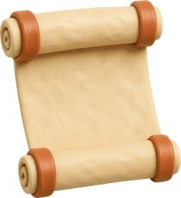 a clay parchment scroll