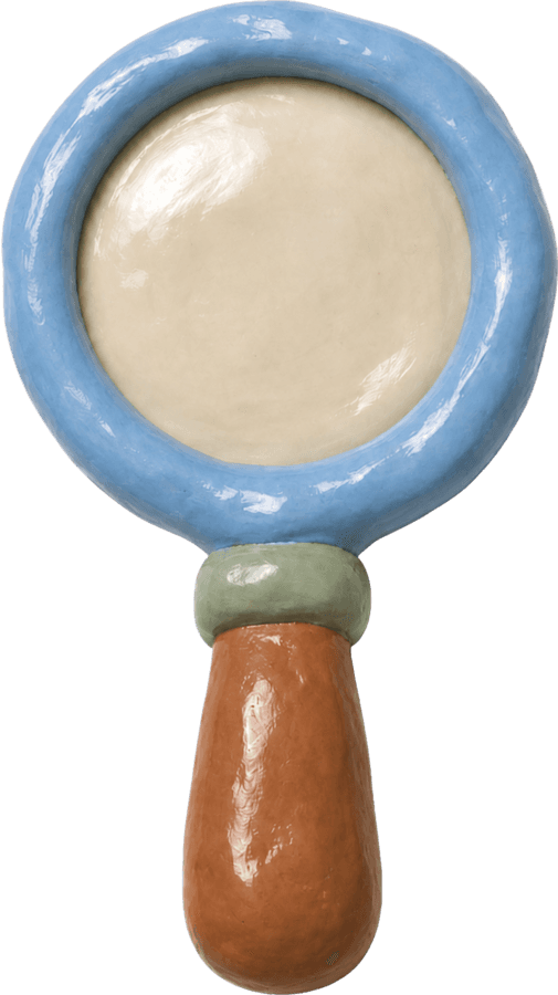 A clay magnifying glass for choosing a learning goal